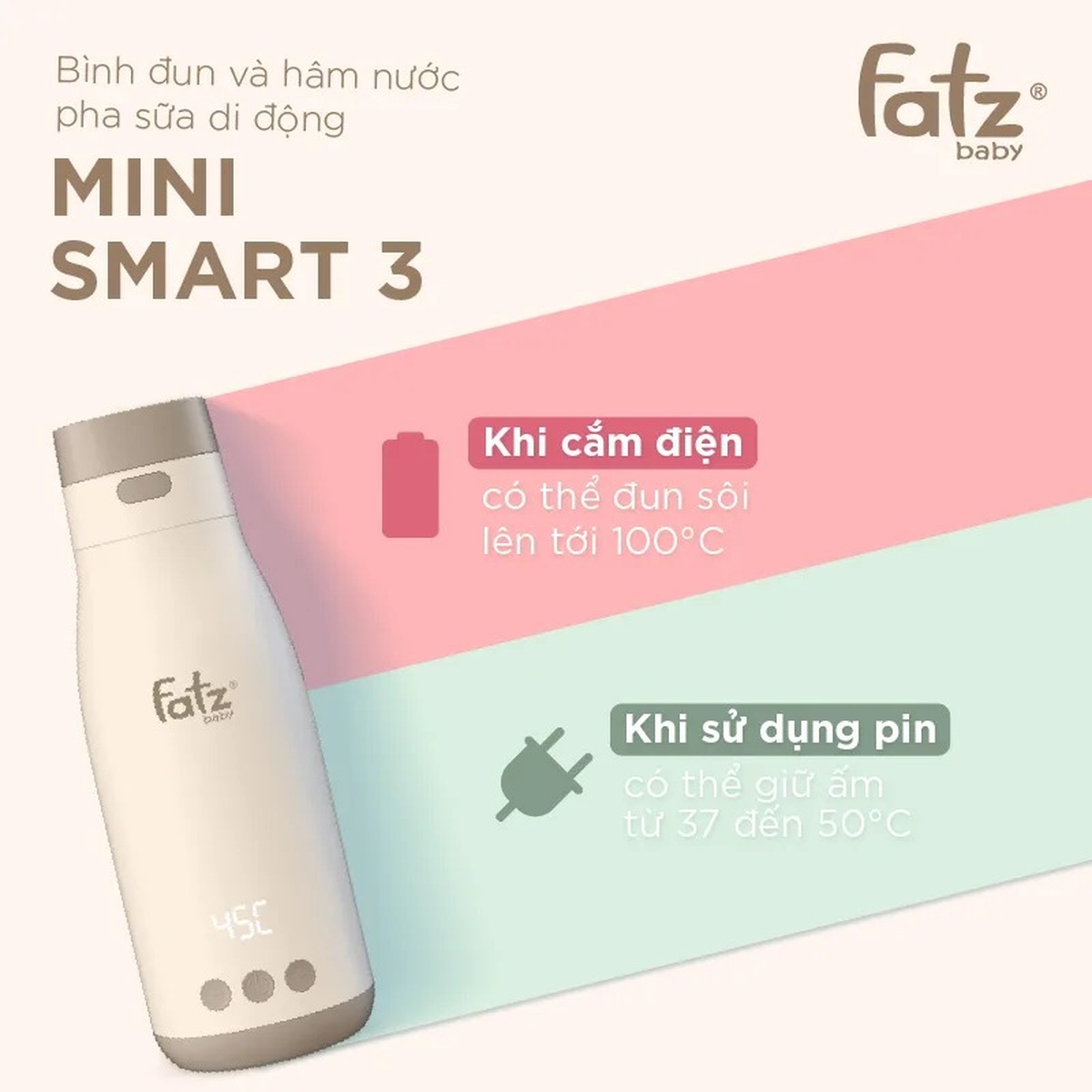 Máy đun nước, hâm nước di động Fatzbaby Mini 3 FB3621FD - hình 6