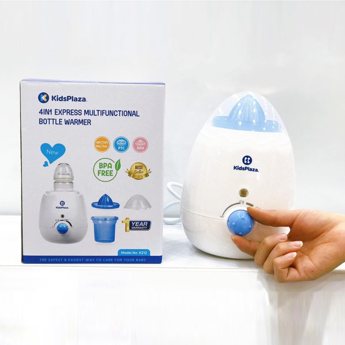 Máy hâm sữa 4 in 1 KidsPlaza K212 - mặt trái