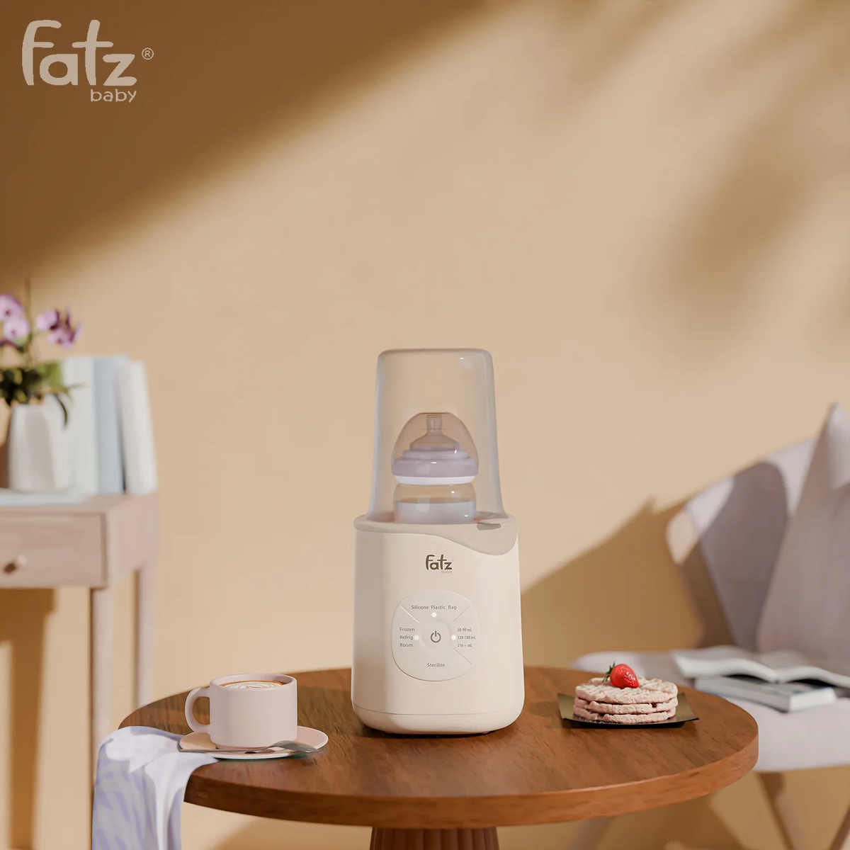 Máy hâm sữa đơn và tiệt trùng Mono11 Fatzbaby FB3009TN  - mặt phải