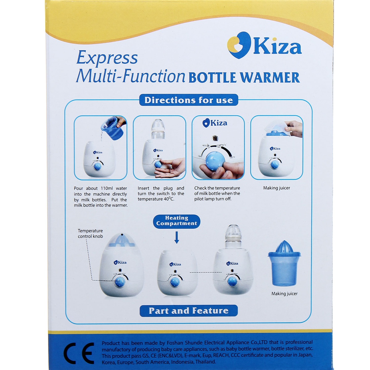 Máy hâm sữa Kiza 4 in 1 KZ212LS - hình 8