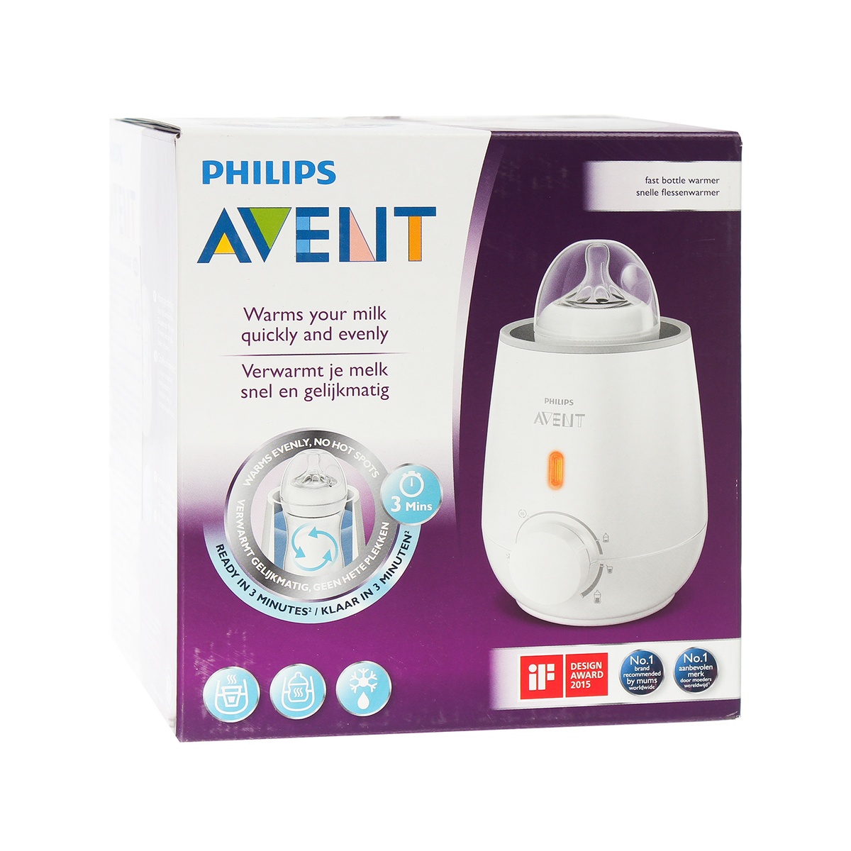 Máy hâm sữa Philip Avent SCF 355/00 - góc nghiêng