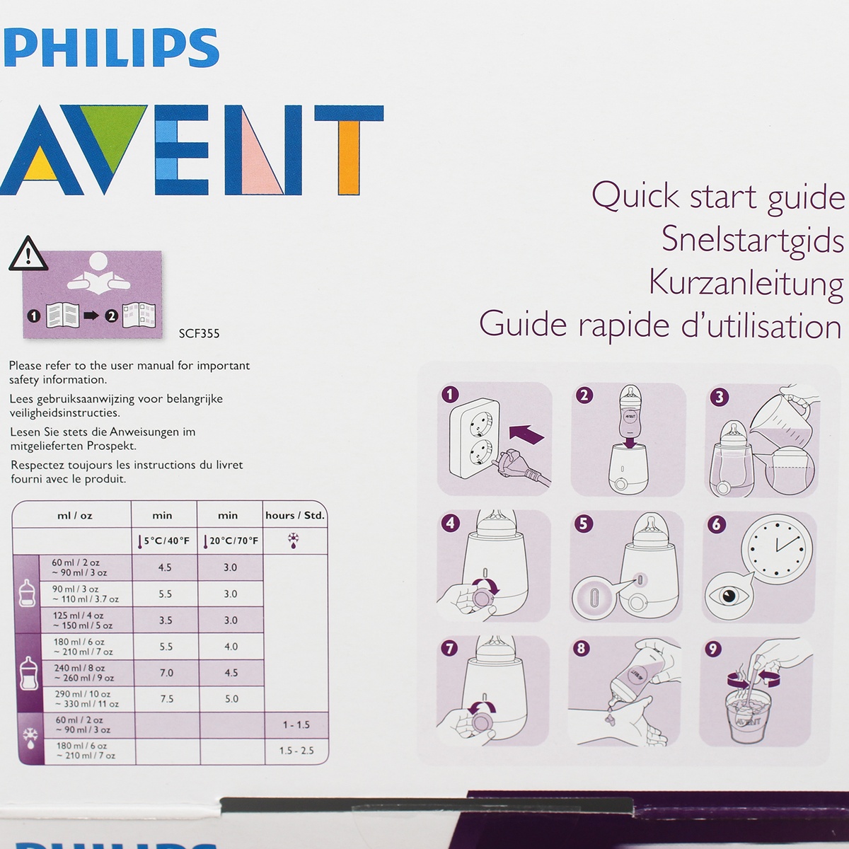 Máy hâm sữa Philip Avent SCF 355/00 - hình 7