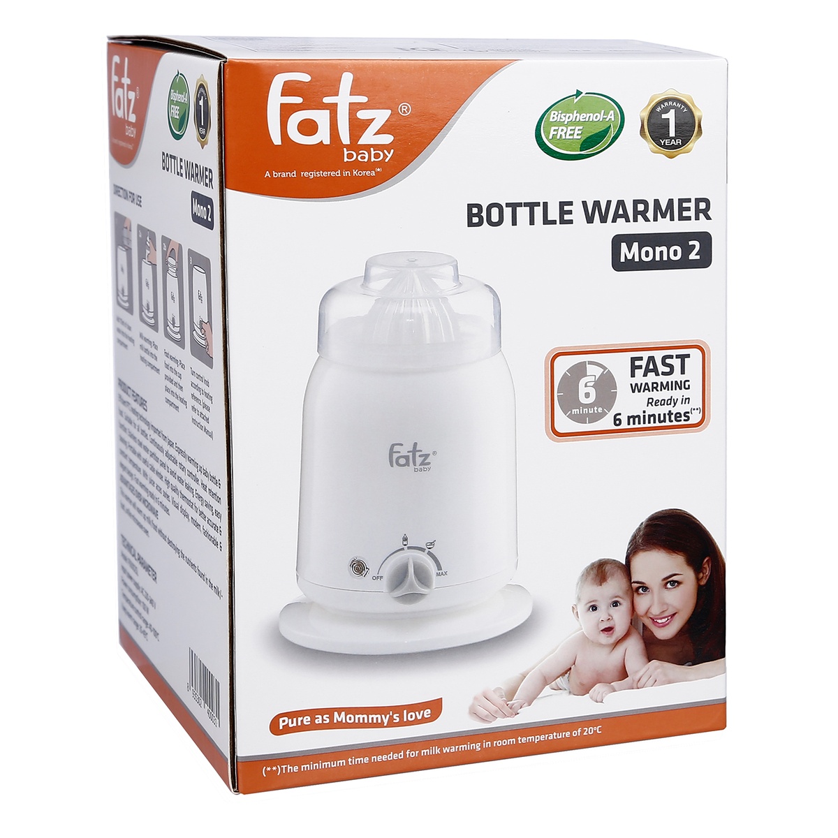 Máy hâm sữa và thức ăn 4in1 Fatzbaby màu trắng - hình 7