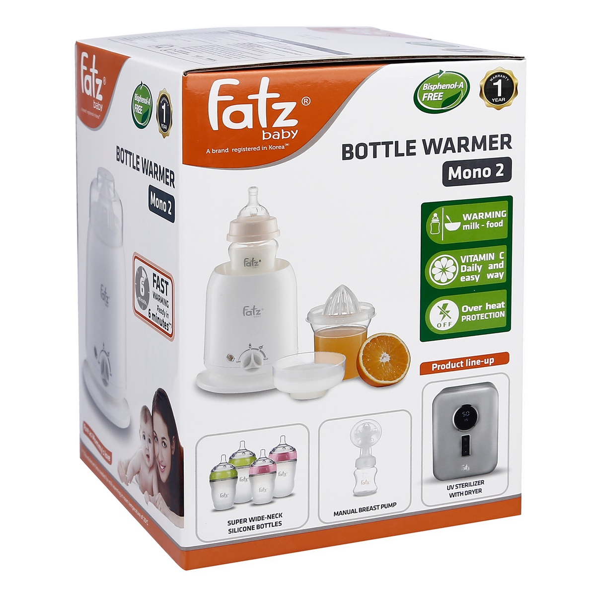 Máy hâm sữa và thức ăn 4in1 Fatzbaby màu trắng - hình 8
