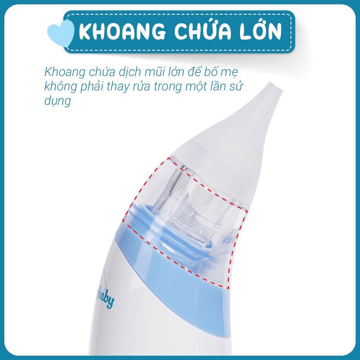 Máy hút mũi Comforbaby CF718-B - góc nghiêng