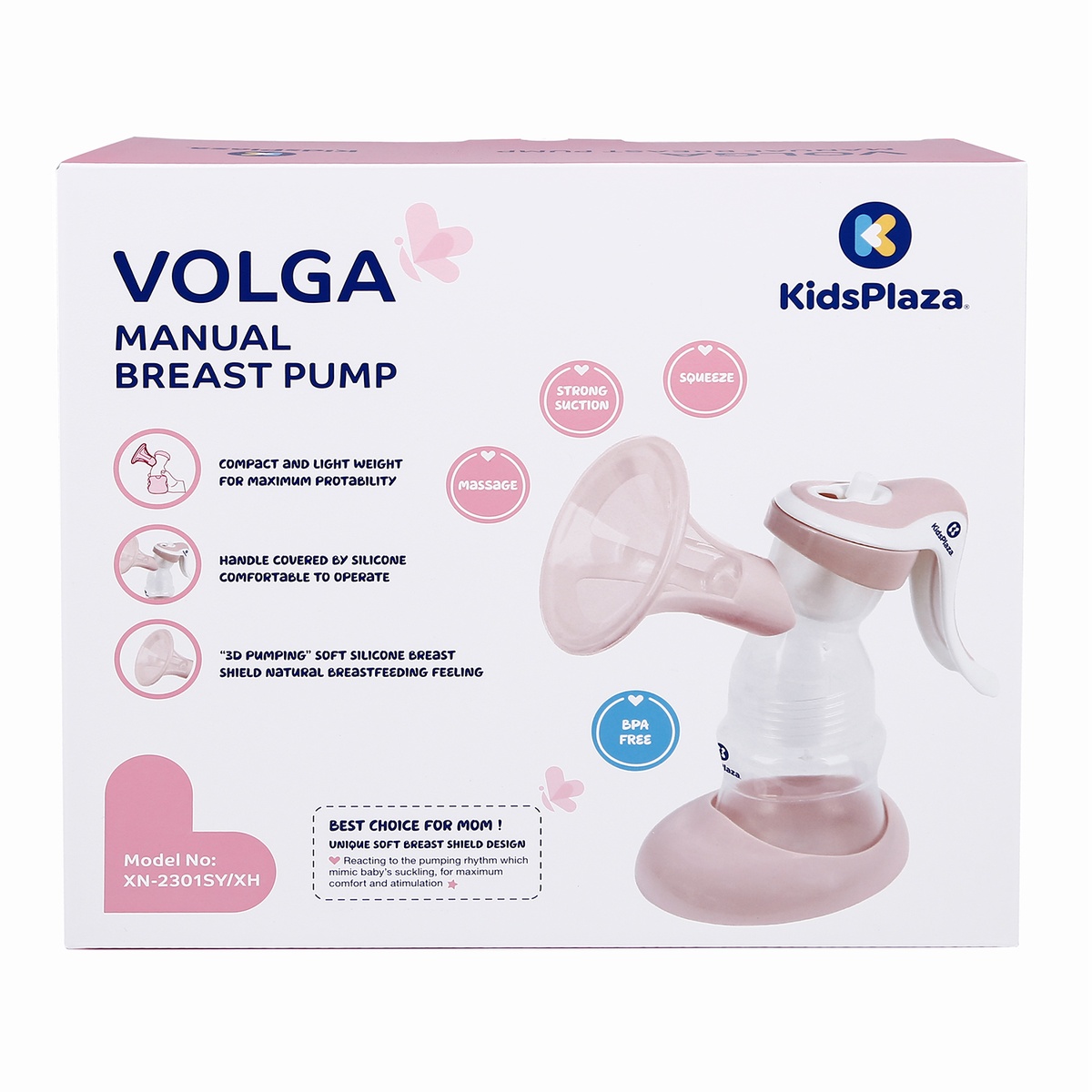 Máy hút sữa bằng tay KidsPlaza Volga - mặt trái