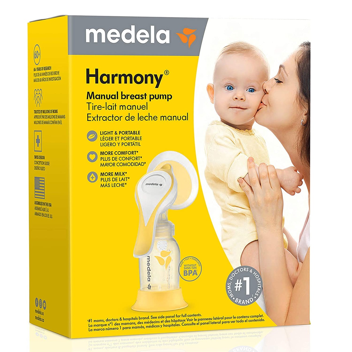 Máy hút sữa bằng tay Medela Harmony Light - mặt trái