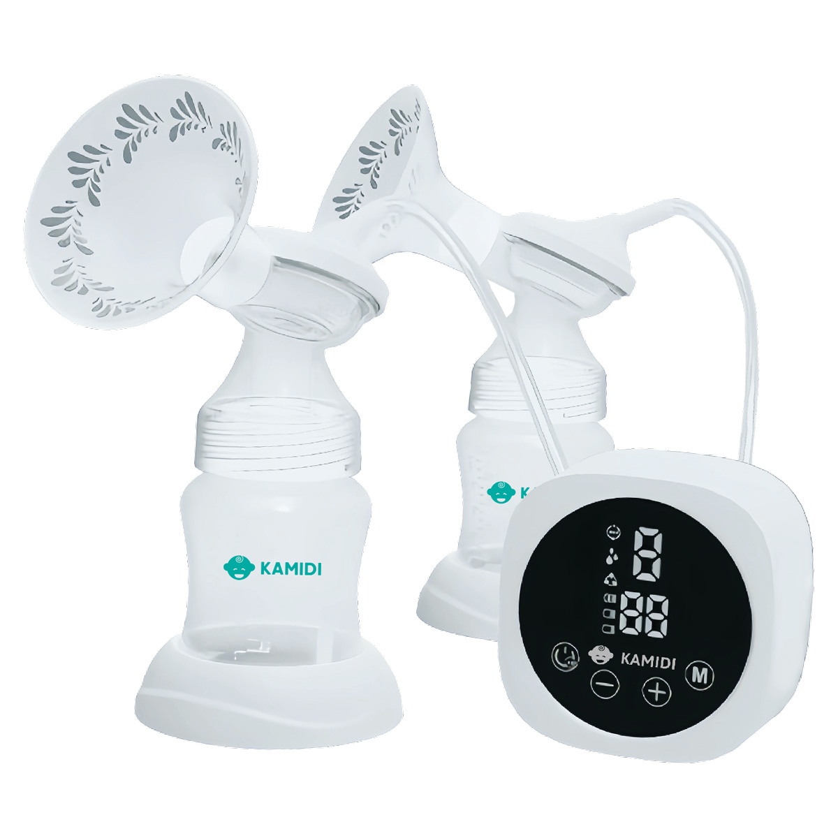 Máy hút sữa điện đôi Kamidi Max (Phểu silicone) - mặt trái