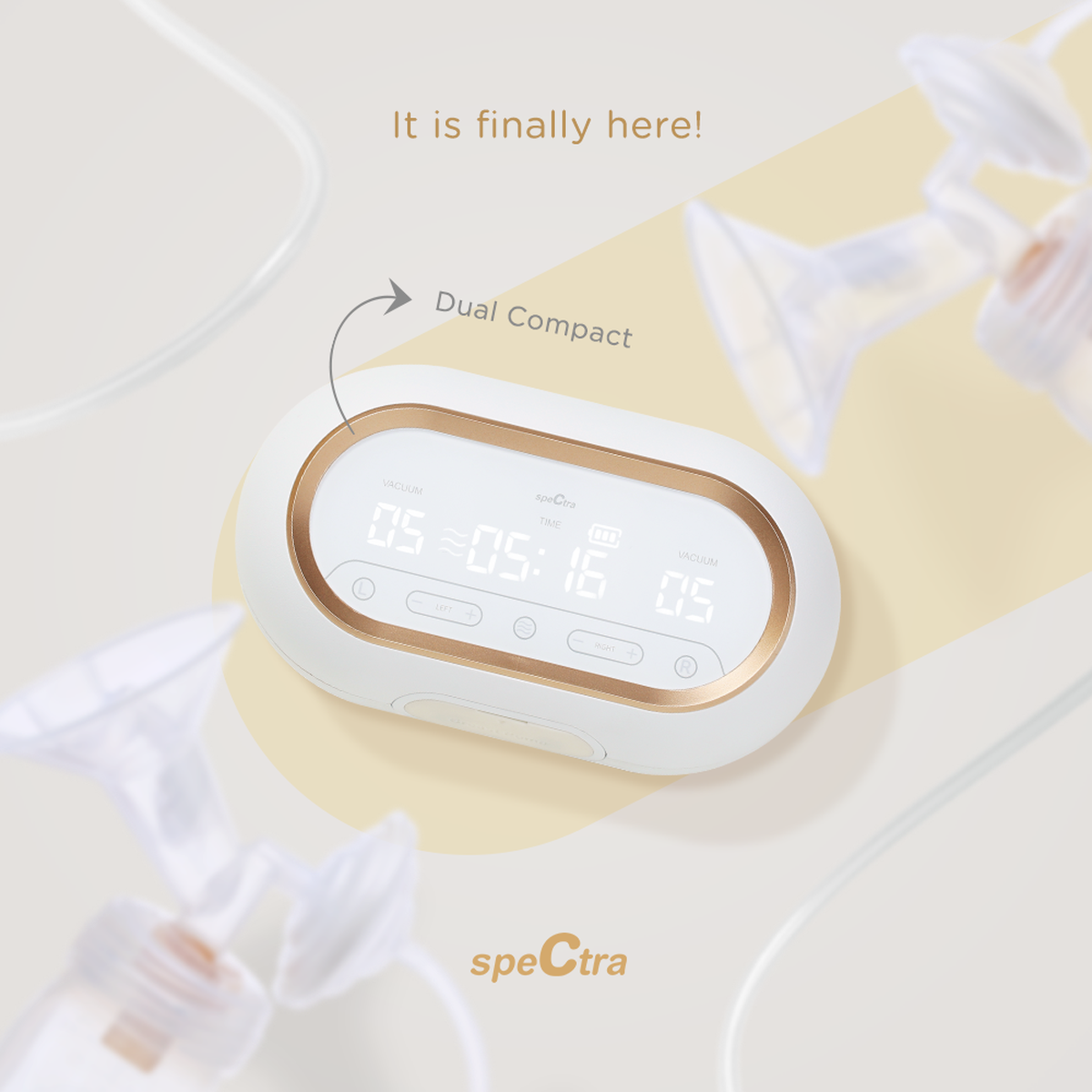 Máy hút sữa điện đôi kép Spectra Dual Compact - mặt sau