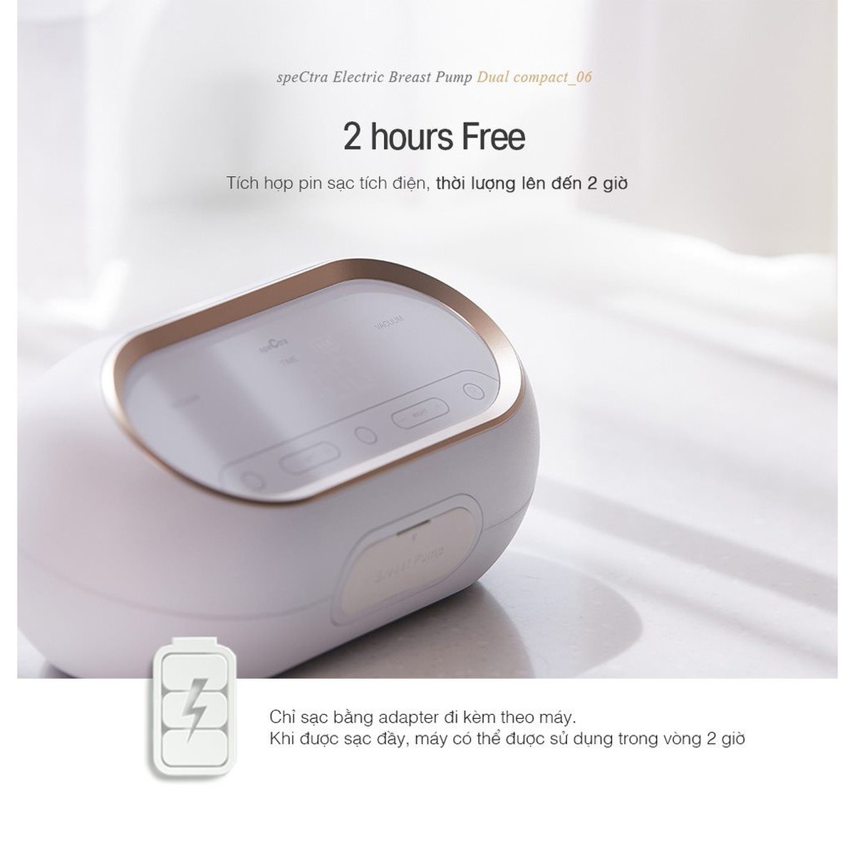 Máy hút sữa điện đôi kép Spectra Dual Compact - hình 6
