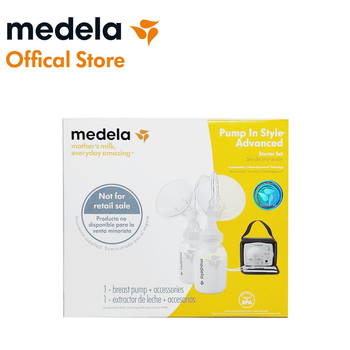 Máy hút sữa điện đôi Medela Pump In Style Advance (Bản rút gọn) - mặt trái