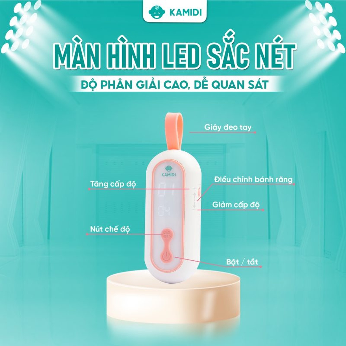 Máy hút sữa điện đôi rảnh tay Kamidi Easy 1 - mặt sau