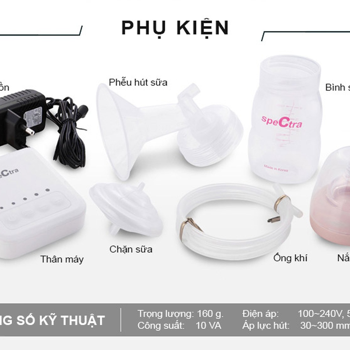 Máy hút sữa điện đơn Spectra Q - mặt phải