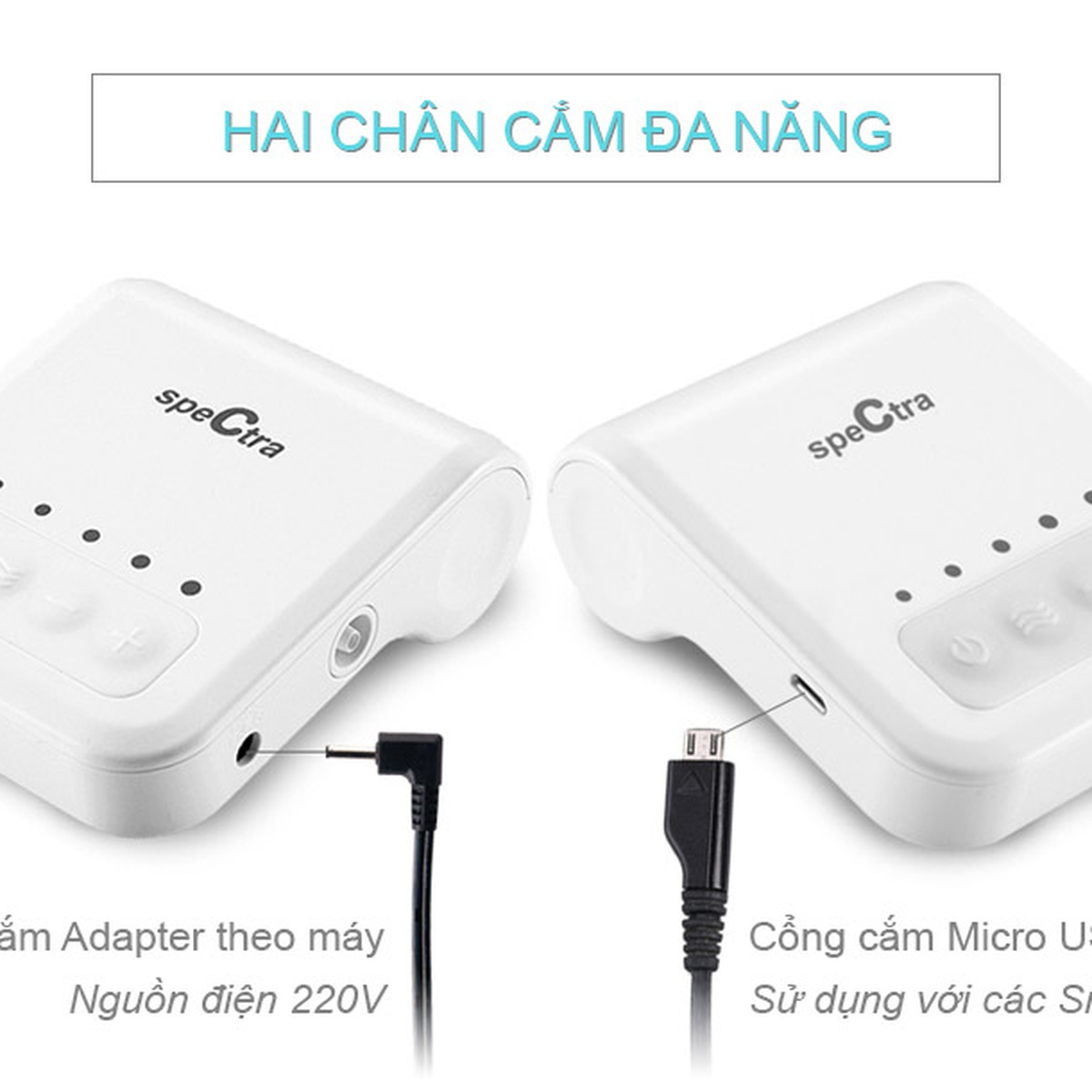 Máy hút sữa điện đơn Spectra Q - mặt sau