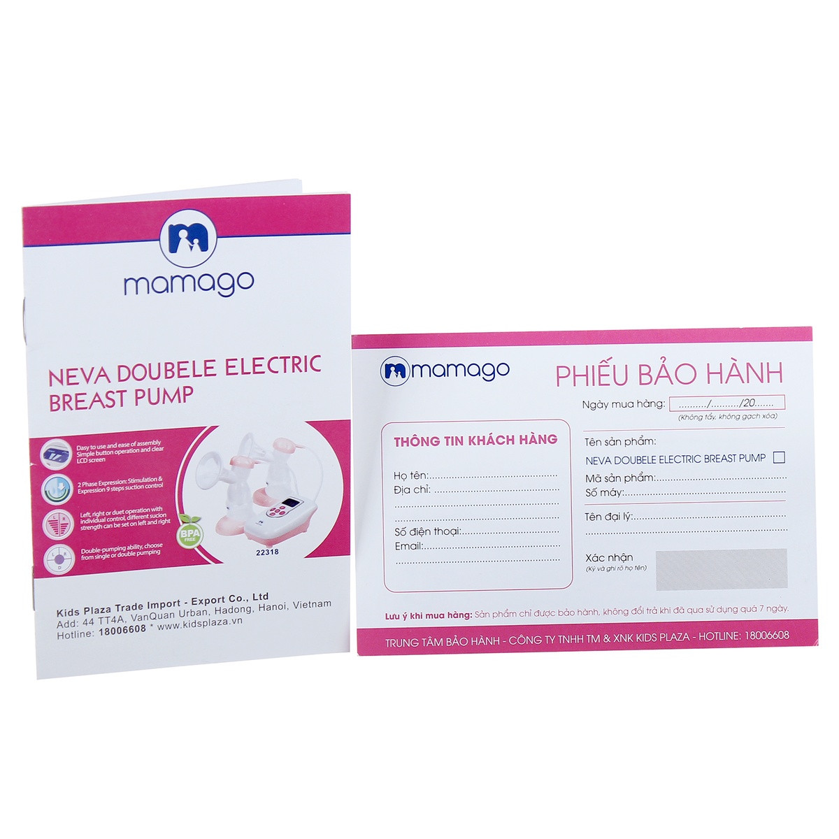 Máy hút sữa điện đôi Neva Mamago - hình 10