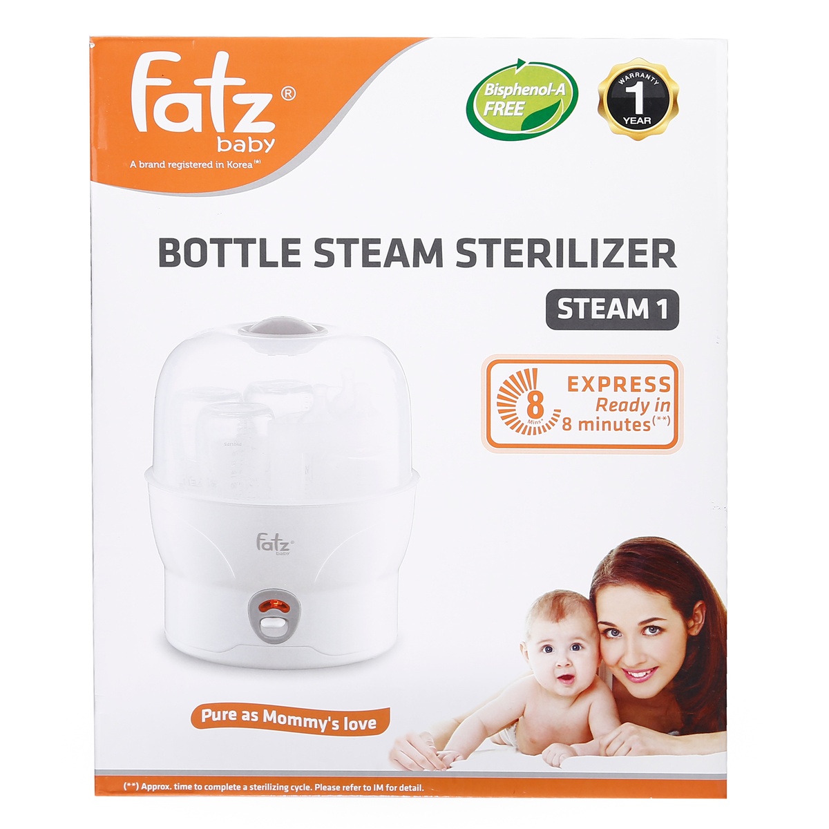Máy tiệt trùng bình sữa Fatzbaby FB4019SL - góc nghiêng