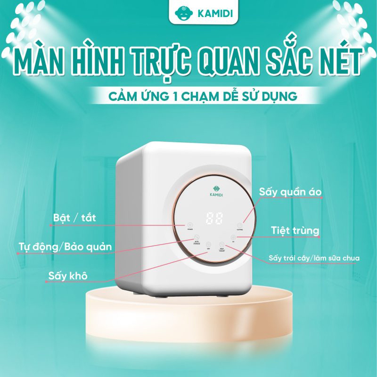 Máy tiệt trùng đa năng Kamidi UV1 - mặt phải