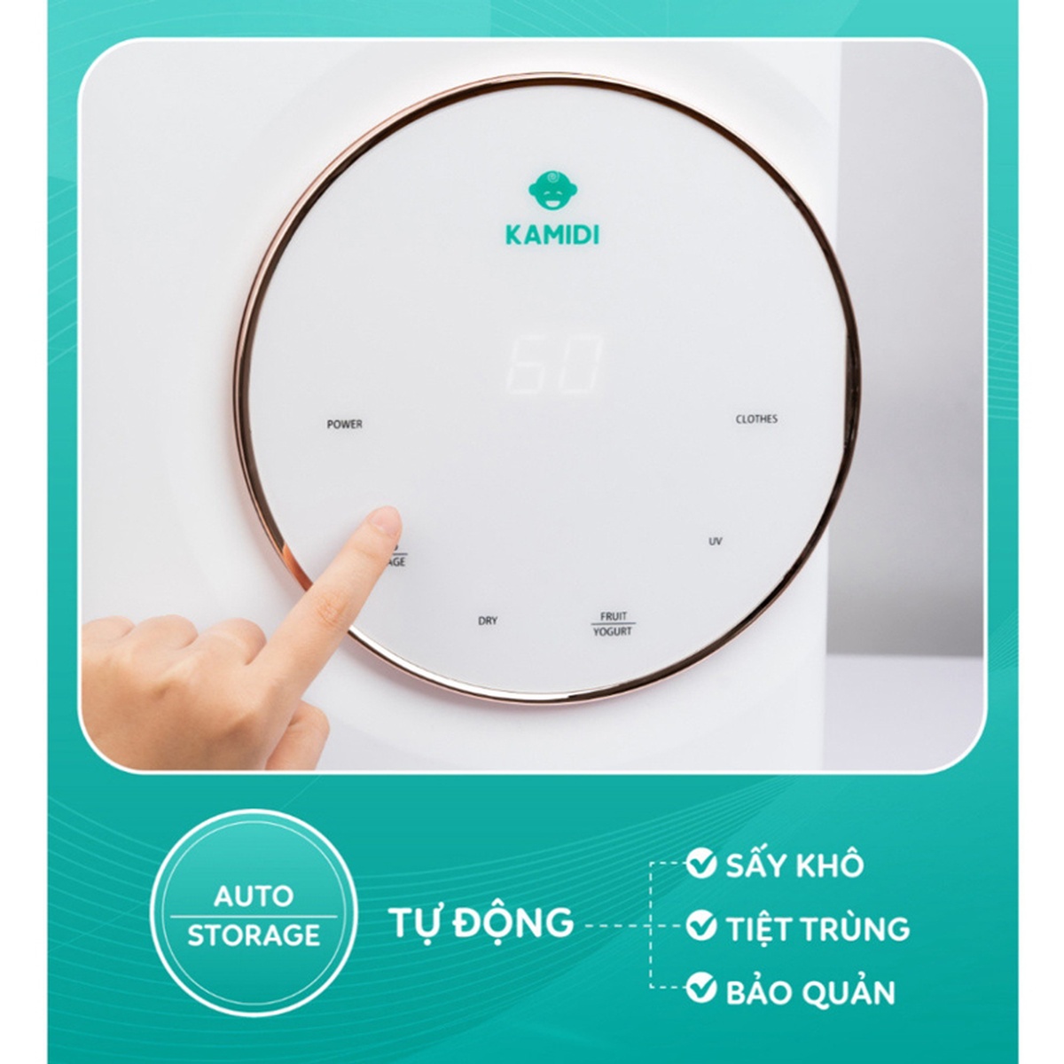 Máy tiệt trùng đa năng Kamidi UV1 - mặt sau