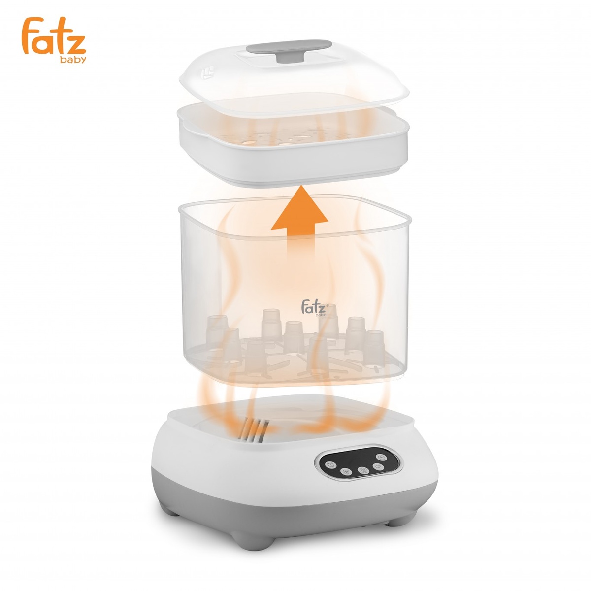 Máy tiệt trùng và sấy khô điện tử Fatzbaby 3in1 - góc nghiêng