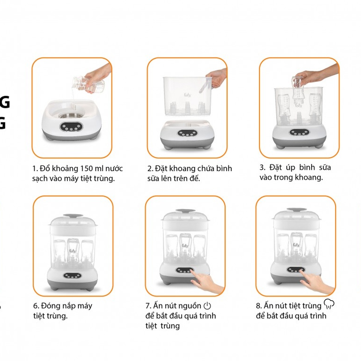 Máy tiệt trùng và sấy khô điện tử Fatzbaby 3in1 - hình 7