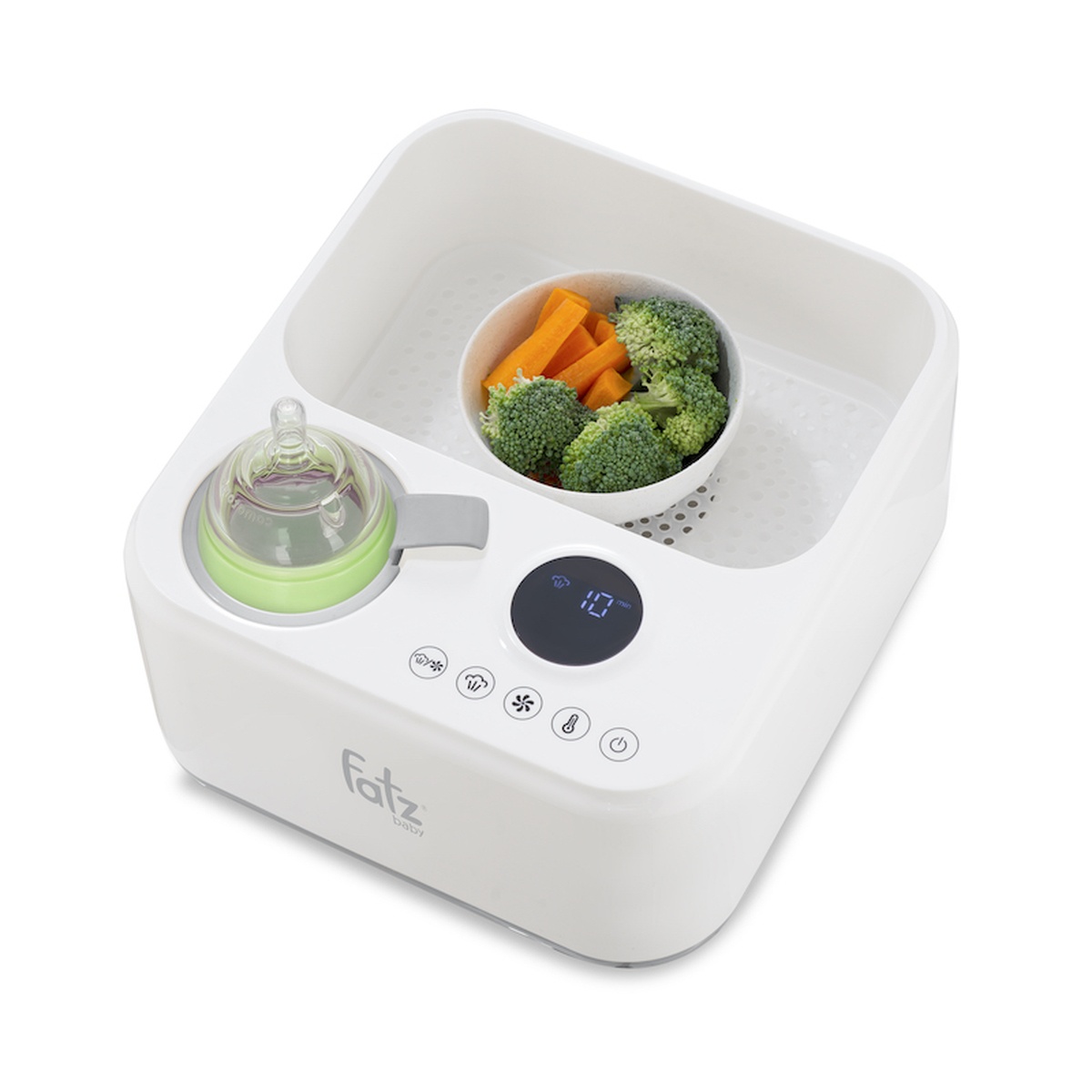 Máy tiệt trùng sấy khô hâm sữa điện tử Fatzbaby FB4320SJ - góc nghiêng