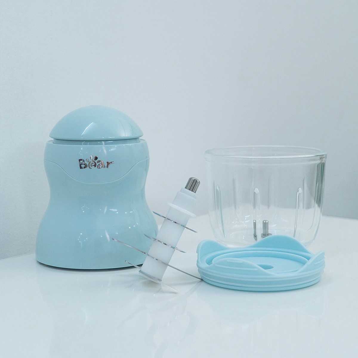 Máy xay ăn dặm Bear 8 lưỡi dao 0,3L B03V8  - mặt trái