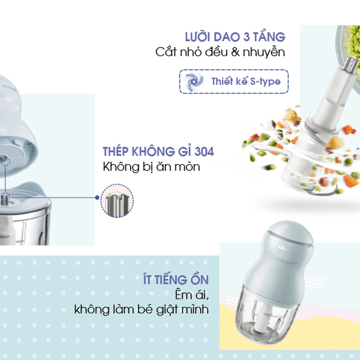 Máy xay ăn dặm cho bé Bear GR-B03V2 0,3 lít - hình 9