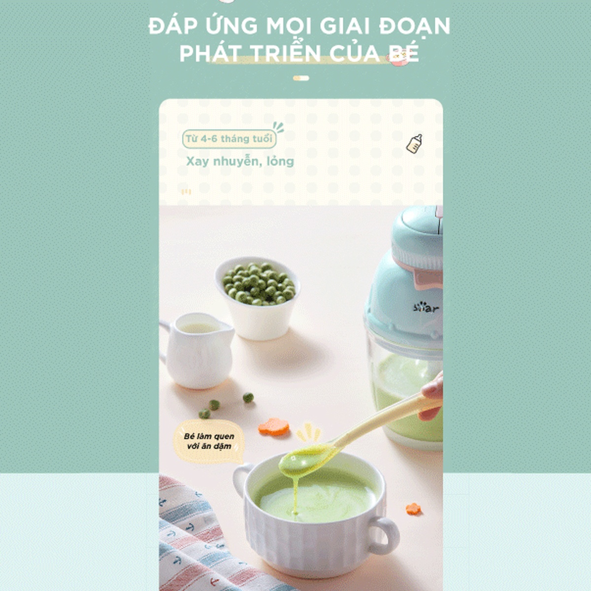 Máy xay ăn dặm Bear GR-B06V1 0,6 lít - hình 13