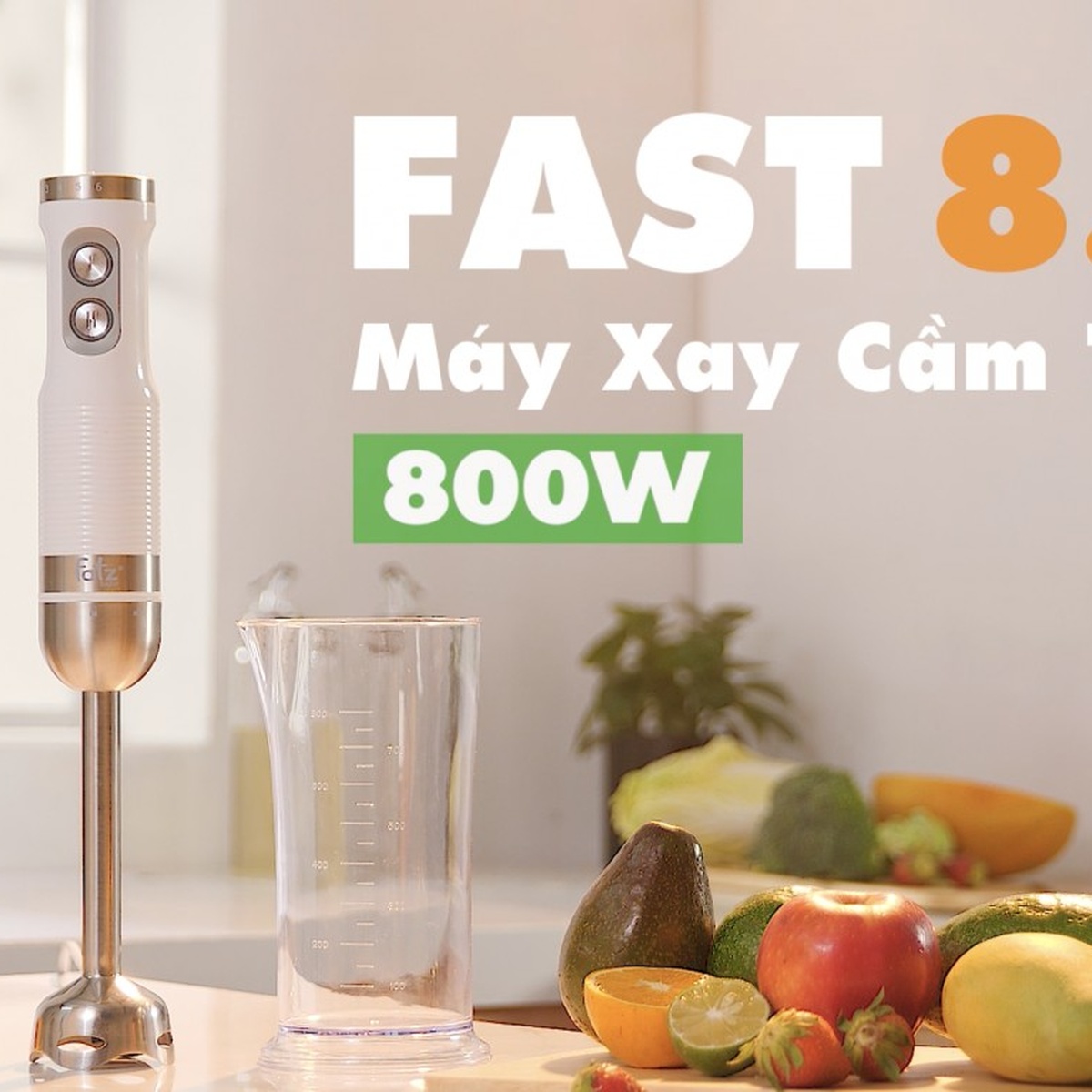 Máy xay cầm tay Fatzbaby 800W FB5350TL - góc nghiêng