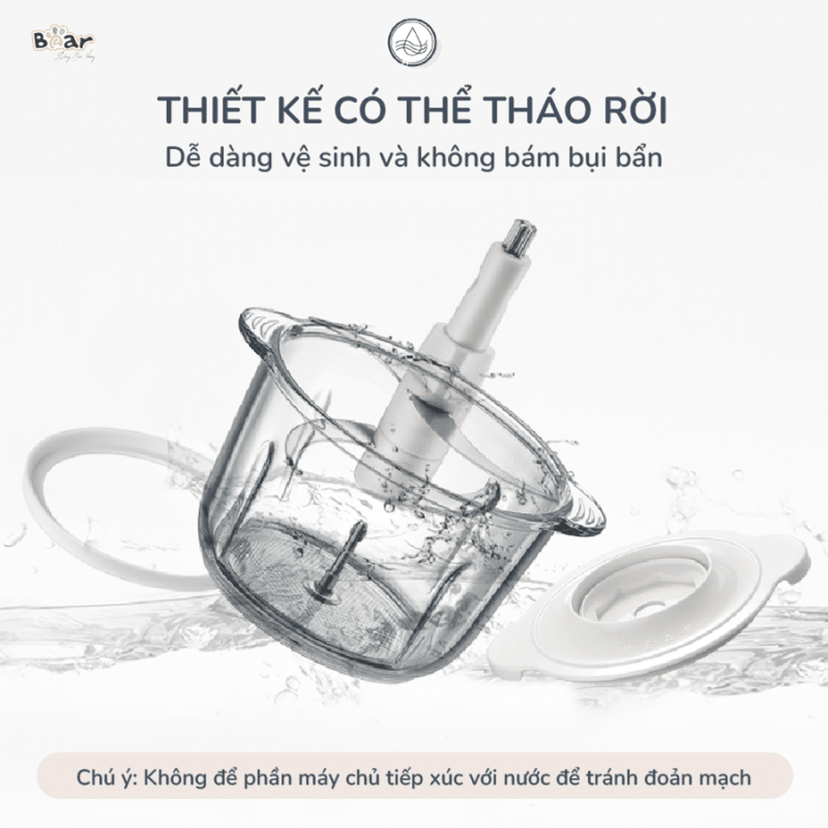 Máy xay thịt Bear 2L SB-MA02L - góc nghiêng
