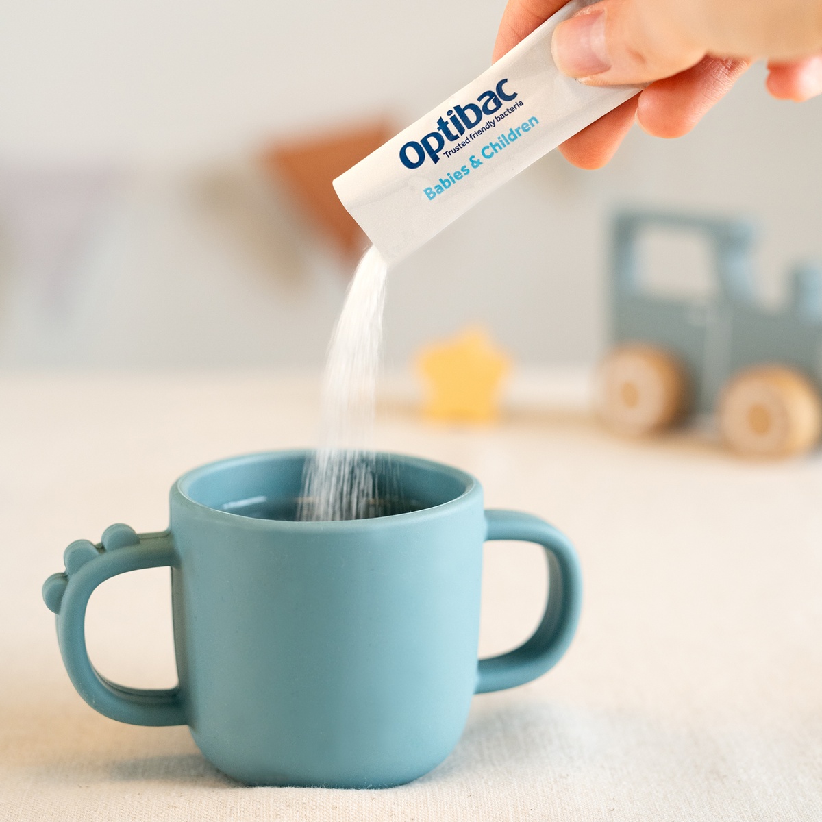 Men vi sinh cho bé Optibac Probiotics Babies và Children (Hộp 30 gói) - góc nghiêng