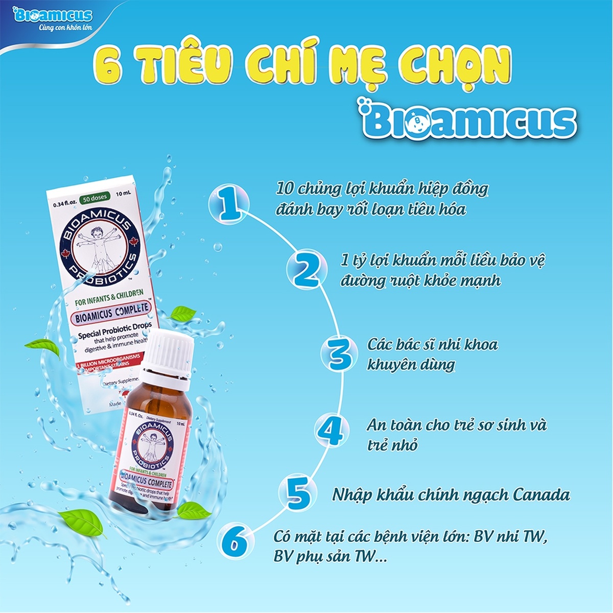 Thực phẩm bảo vệ sức khoẻ BIOAMICUS COMPLETE - mặt sau