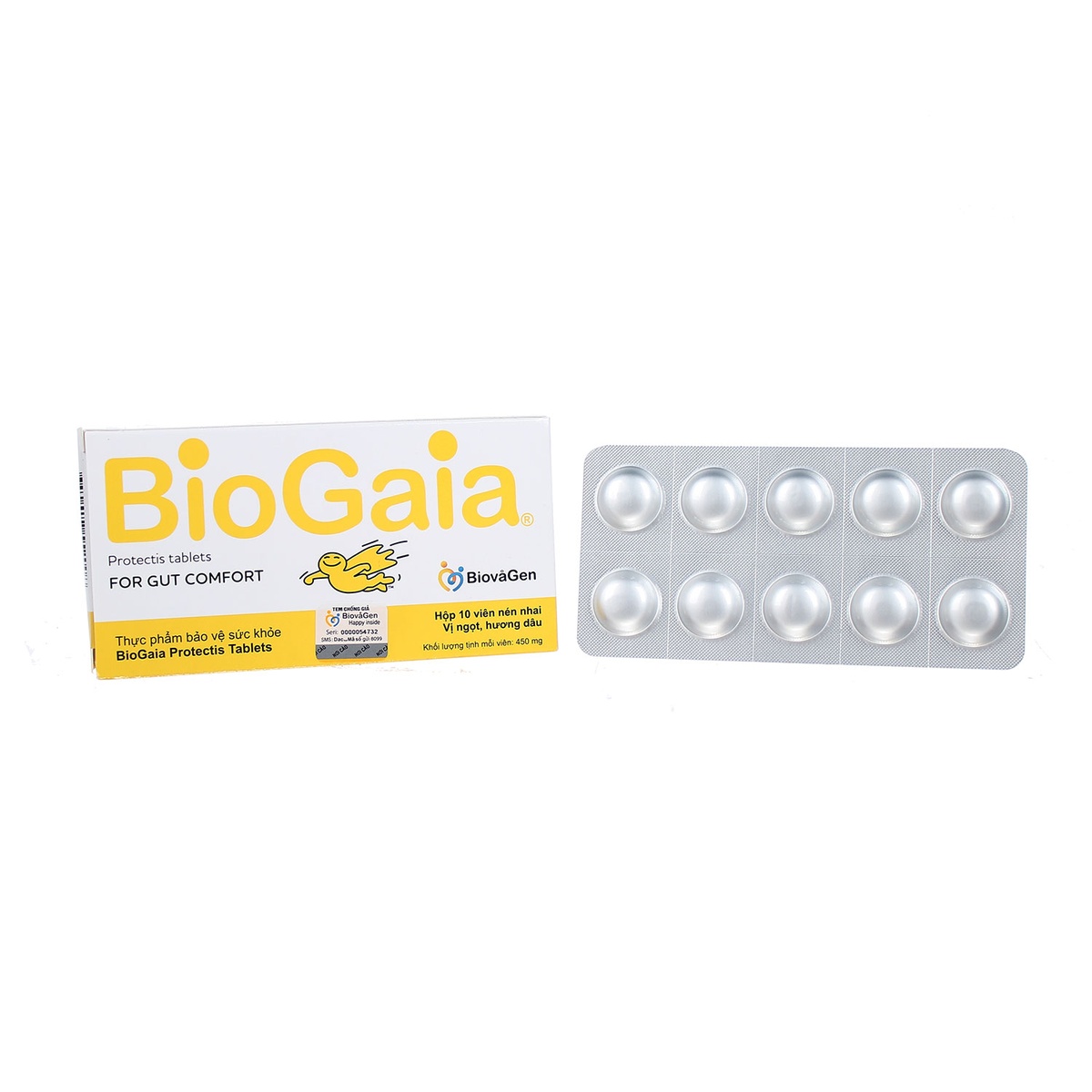 Thực phẩm bảo vệ sức khỏe BioGaia Protectis tablets - góc nghiêng