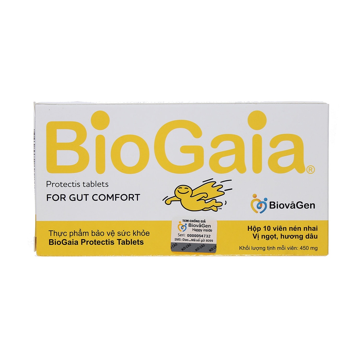 Thực phẩm bảo vệ sức khỏe BioGaia Protectis tablets - mặt trái