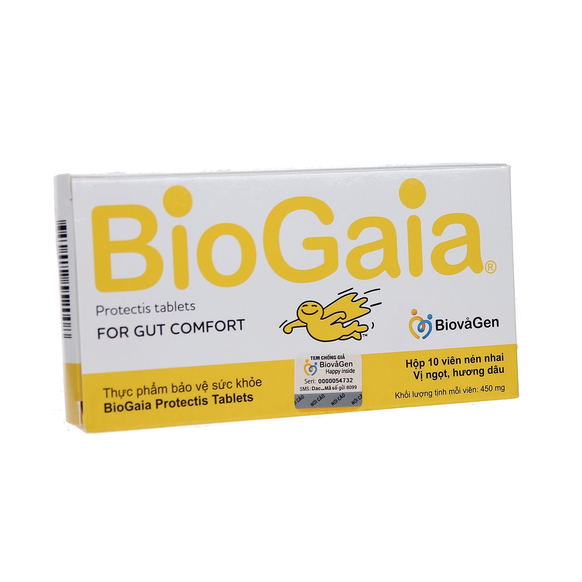 Thực phẩm bảo vệ sức khỏe BioGaia Protectis tablets - mặt sau