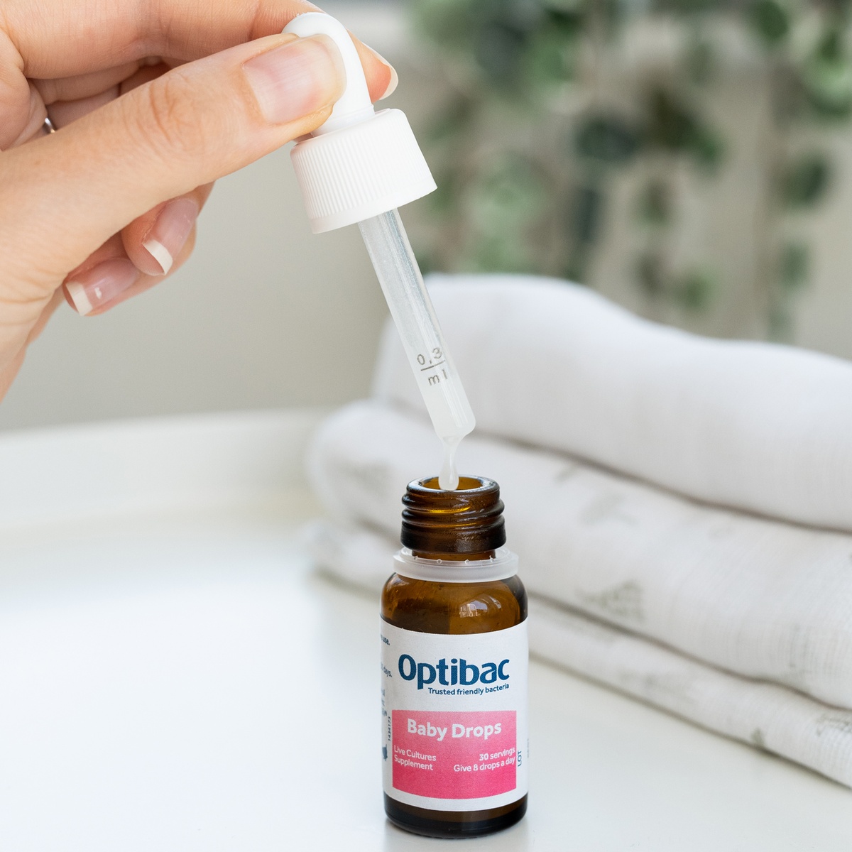 Men vi sinh cho bé Optibac dạng giọt (10ml) - mặt sau
