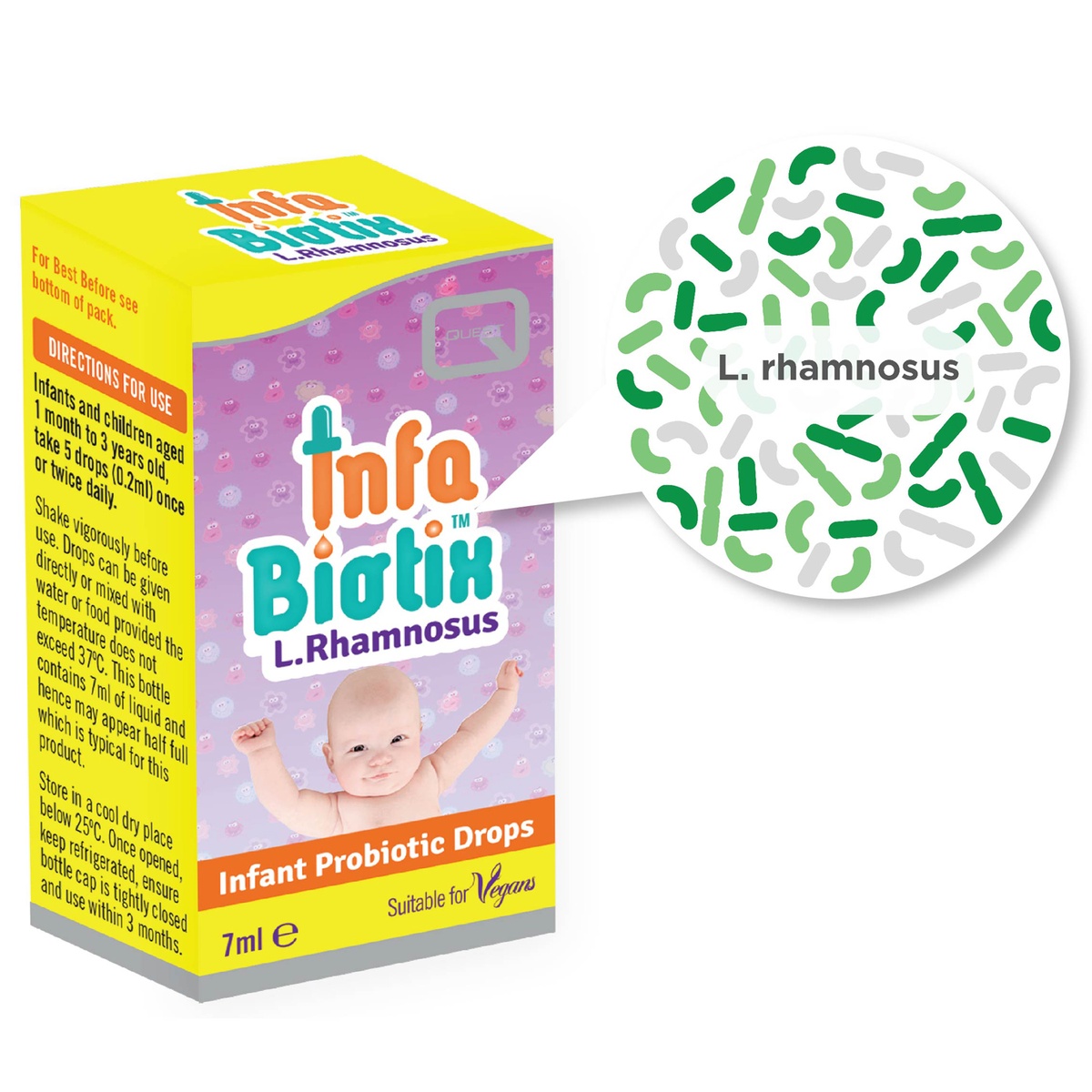 Men vi sinh Infabiotix cho bé 7ml - mặt trái