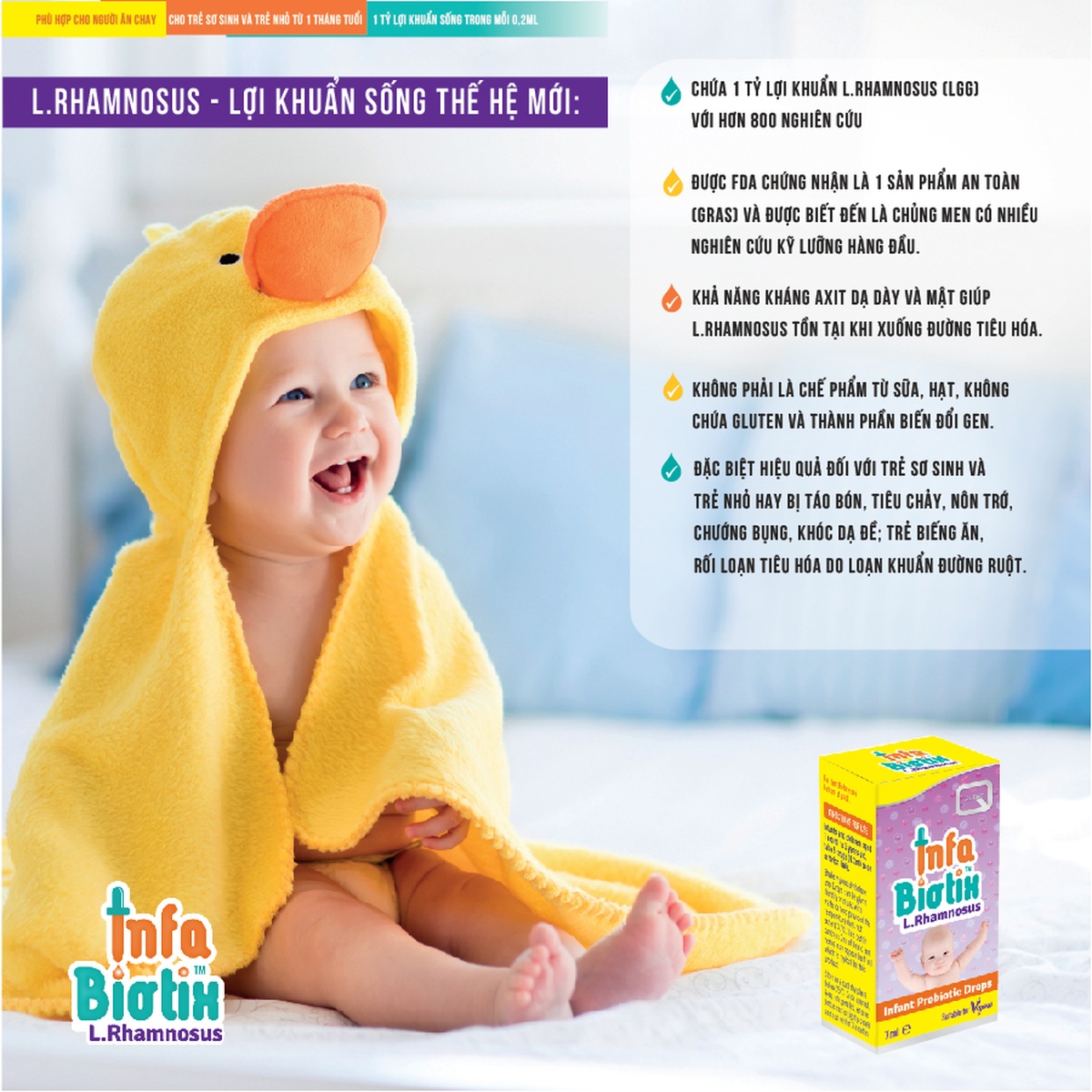 Men vi sinh Infabiotix cho bé 7ml - mặt phải