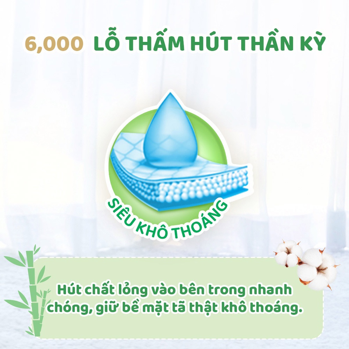 Miếng lót Molfix newborn 2 (60+6) cho bé trên 1 tháng tuổi - mặt sau