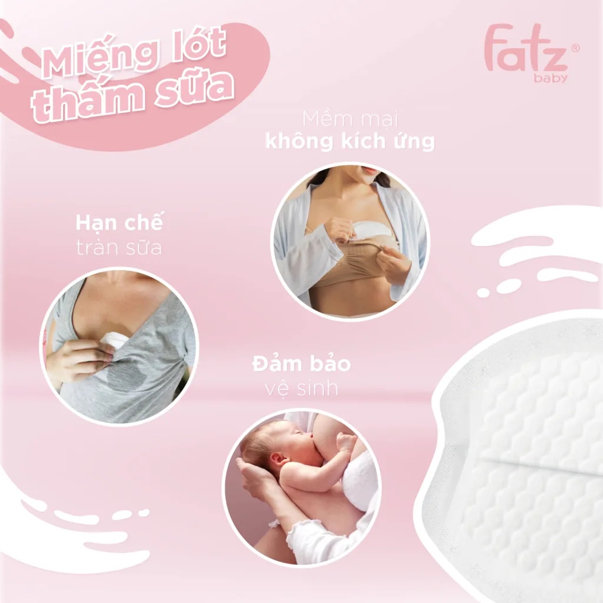 Miếng lót thấm sữa FatzBaby 30pcs FB0130CD - mặt phải