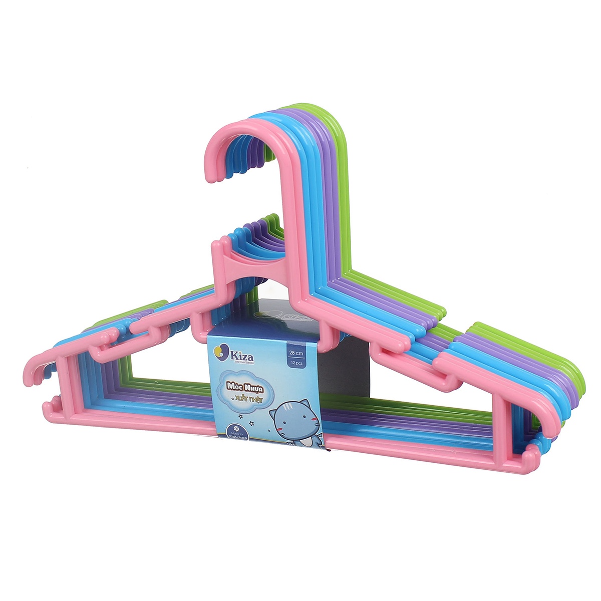 Móc phơi quần áo trẻ em Kiza 12pcs - góc nghiêng