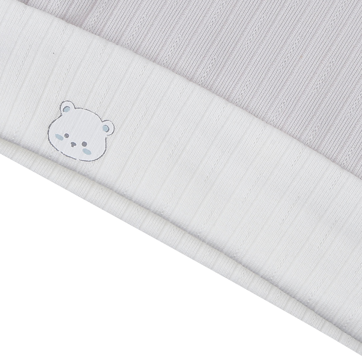 Mũ cho bé KidsPlaza kẻ tăm ND25T (Ghi) - mặt trái