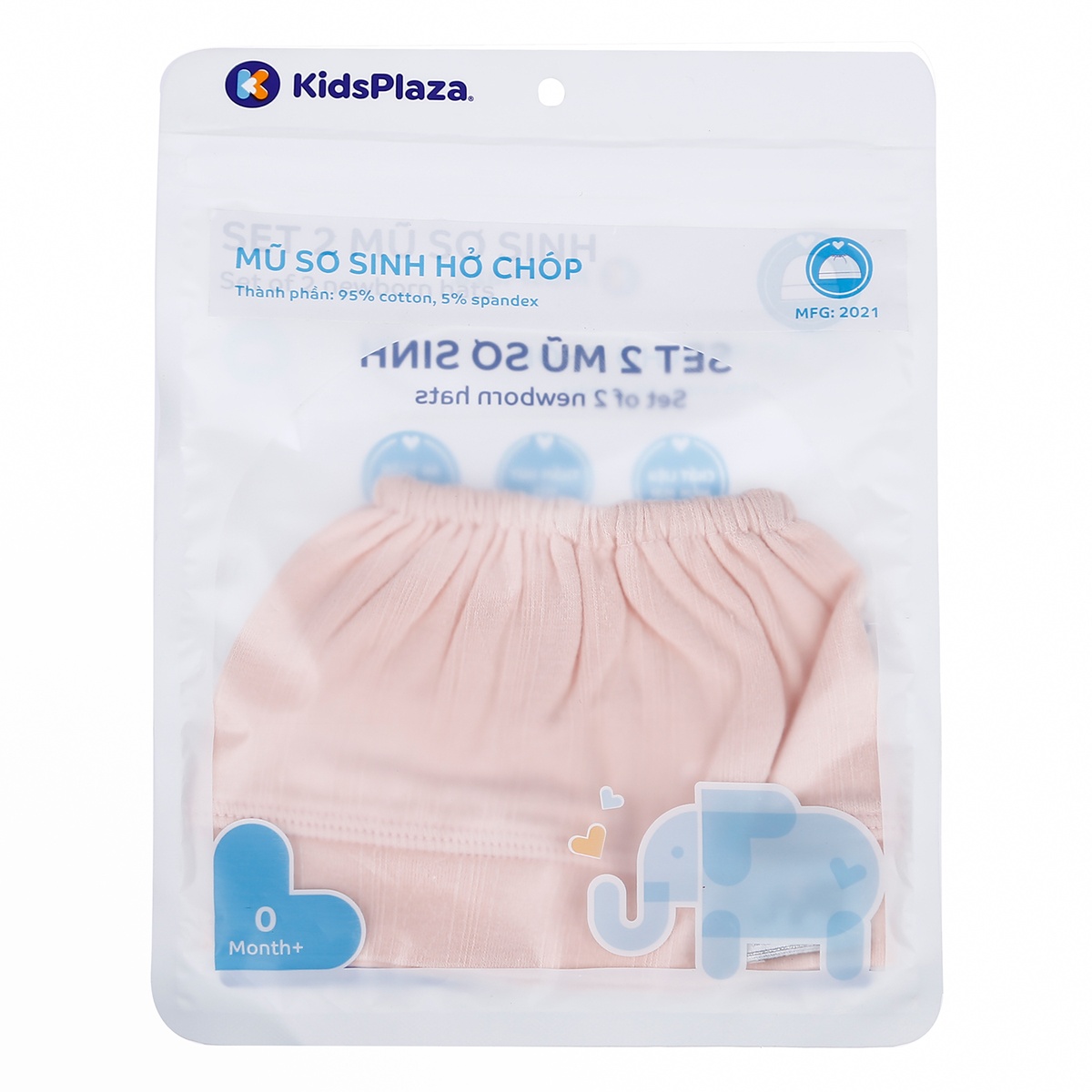Mũ hở chóp KidsPlaza HN21H (Hồng) - mặt sau