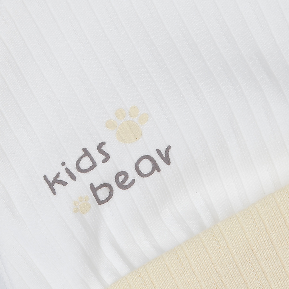 Mũ KidsPlaza kẻ tăm ND25T (Trắng vàng) - mặt trái