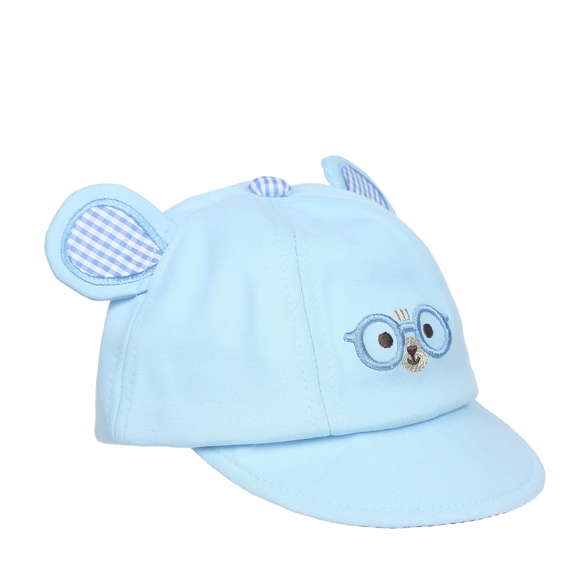 Mũ lưỡi trai KidsPlaza họa tiết tai kẻ caro thêu mặt chú gấu DN20D - hình 10