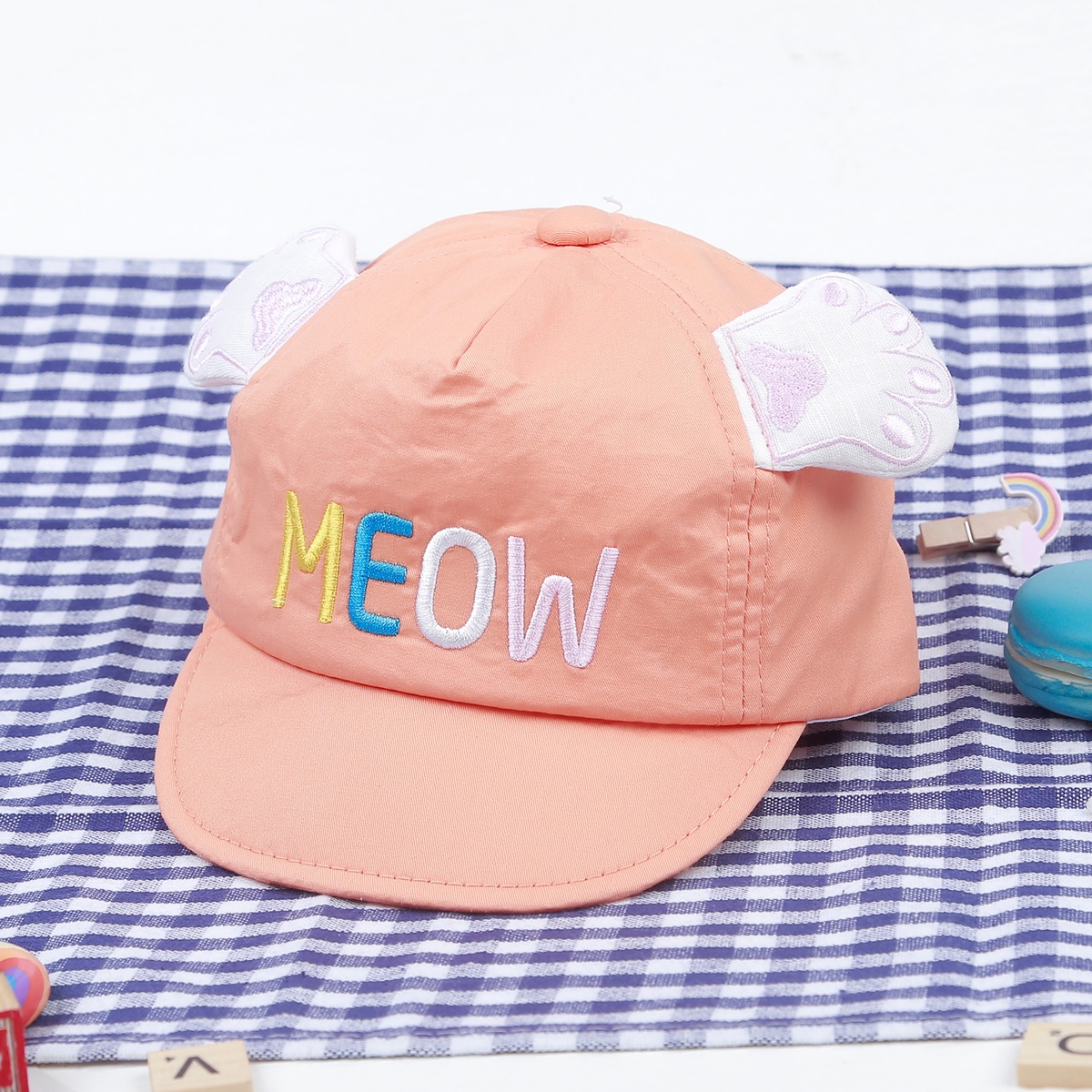 Mũ lưỡi trai KidsPlaza thêu chữ Meow DN21H (Cam)