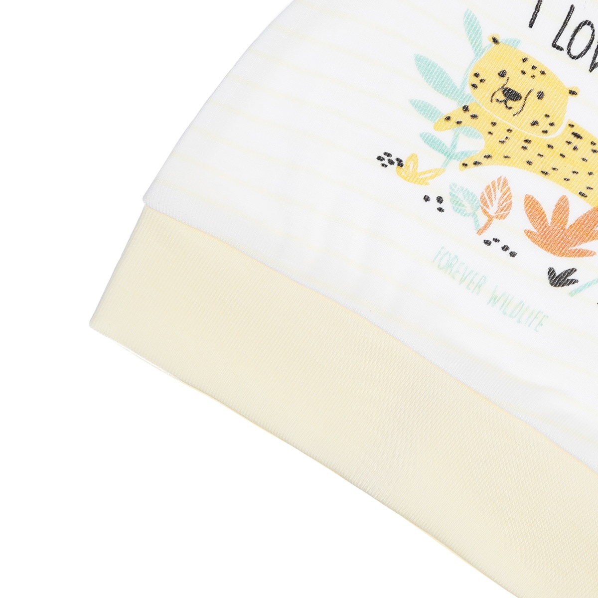 Mũ sơ sinh bé trai Otis i love jungles KidsPlaza ND21T (Trắng Vàng) - mặt trái