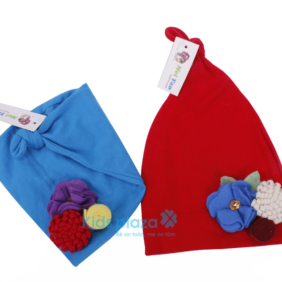 Mũ sơ sinh dạng chụp Cotton Meiyan - mặt sau