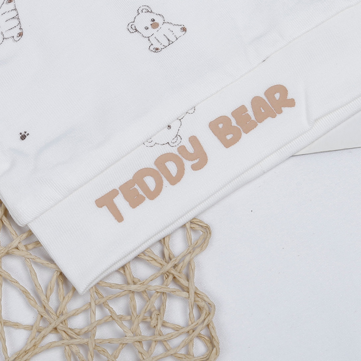 Mũ sơ sinh KidsPlaza Otis ND23T (Trắng be) - mặt trái
