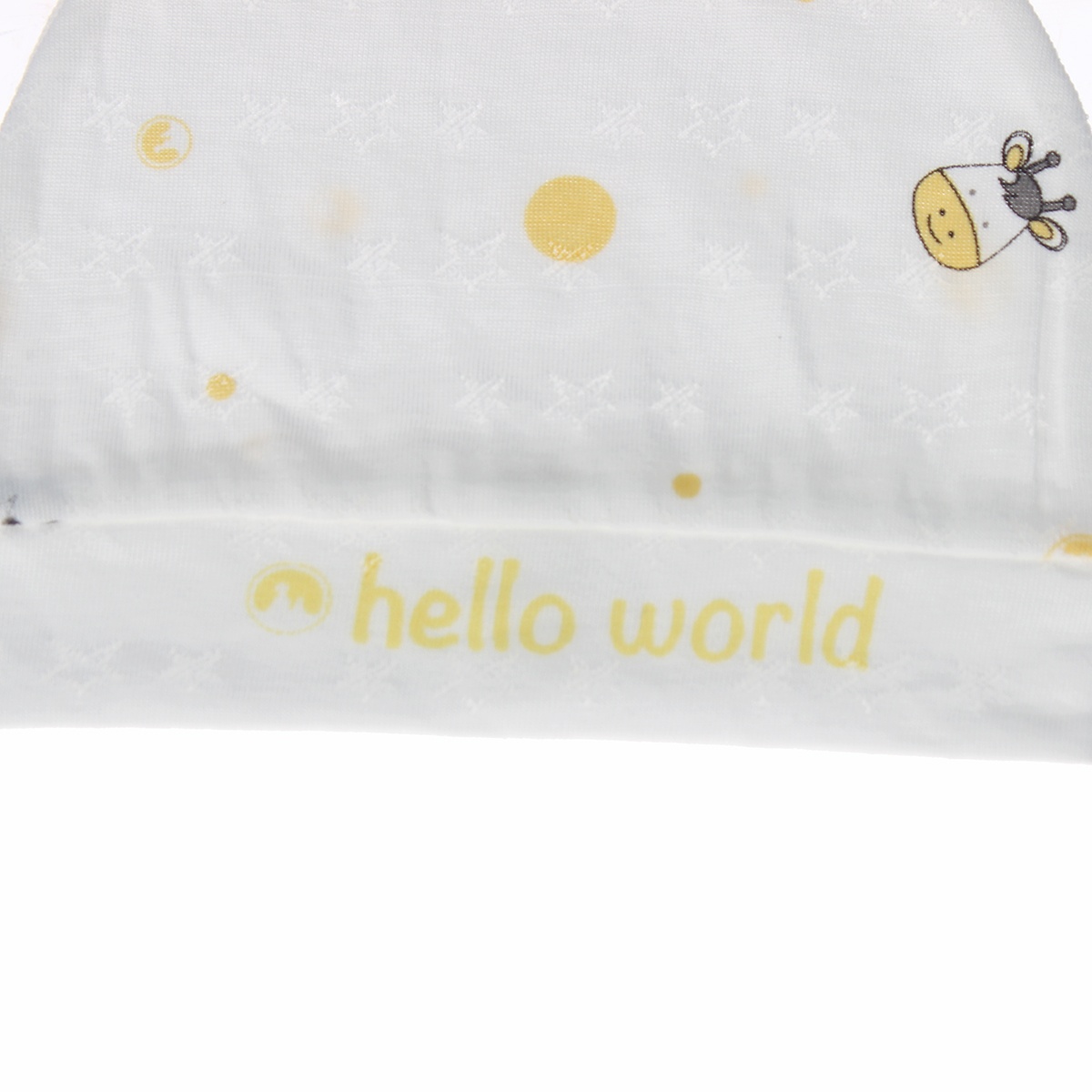 Mũ sơ sinh Mamago Twikle star (Trắng) ND20H - mặt phải
